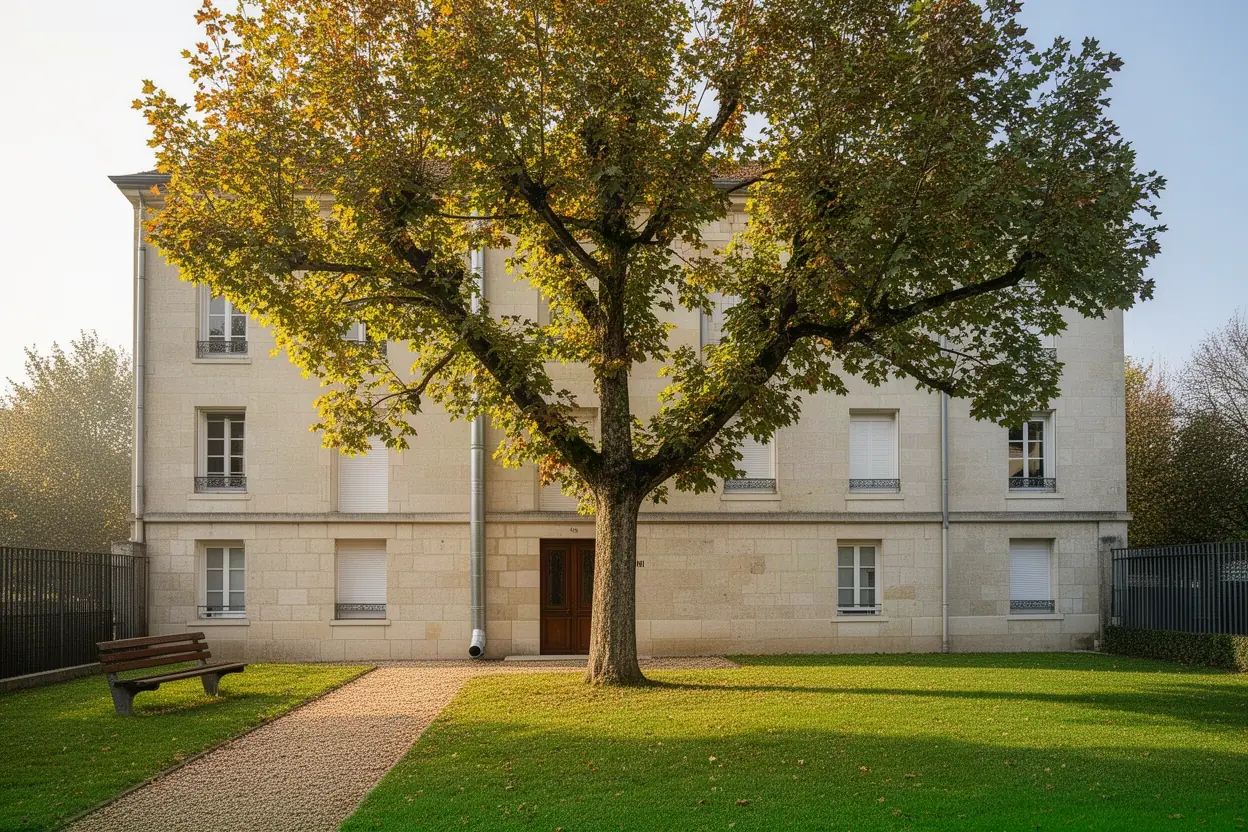 Érable dense avant taille raisonnée aux Chaprais à Besançon
