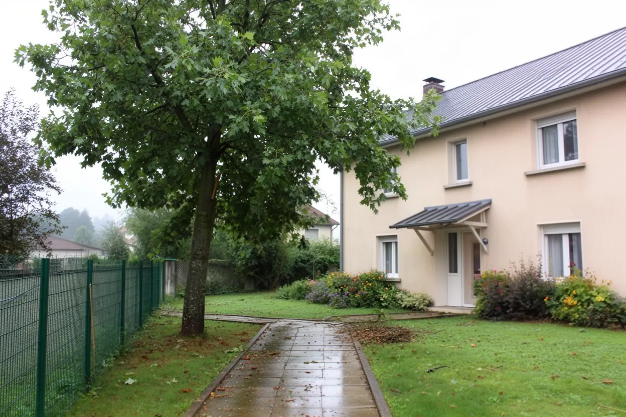 Arbre sécurisé après démontage urgent à Chalezeule